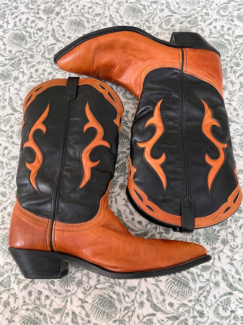 dingo Black and Brown Western Women's Heeled Boots - Picture 5 of 12